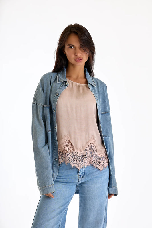 Camicia jeans over