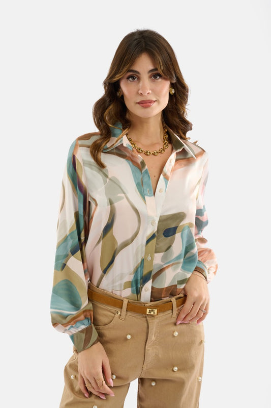 Camicia stampa astratta